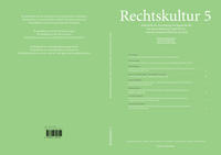 Vorderes Coverbild Rechtskultur 5