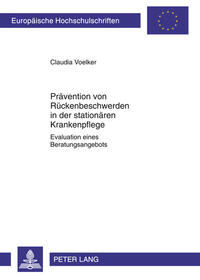 Vorderes Coverbild Prävention von Rückenbeschwerden in der stationären Krankenpflege