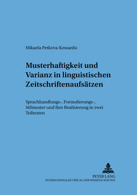 Vorderes Coverbild Musterhaftigkeit und Varianz in linguistischen Zeitschriftenaufsätzen