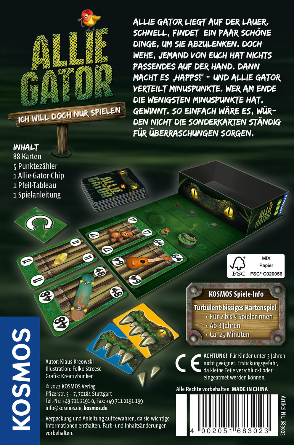 Rückseitencover Allie Gator
