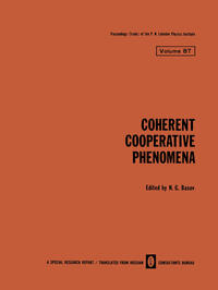 Vorderes Coverbild Coherent Cooperative Phenomena
