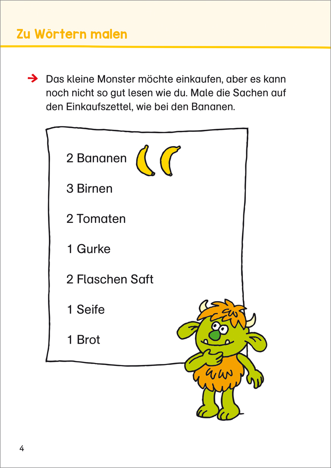 Beispielinhalt (Bild) Lesen üben 1. Klasse