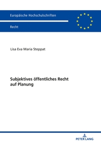 Vorderes Coverbild Subjektives öffentliches Recht auf Planung