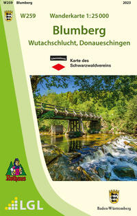 Vorderes Coverbild W259 Wanderkarte 1:25 000 Blumberg