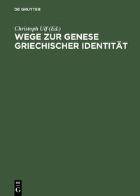 Vorderes Coverbild Wege zur Genese griechischer Identität