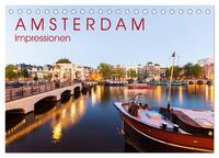 Vorderes Coverbild AMSTERDAM Impressionen (Tischkalender 2025 DIN A5 quer), CALVENDO Monatskalender