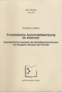 Vorderes Coverbild Französische Automobilwerbung im Internet