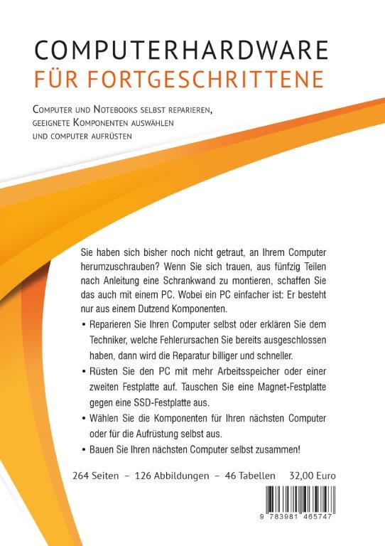 Rückseitencover Computerhardware für Anfänger