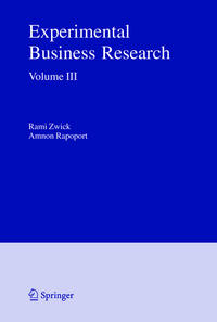 Vorderes Coverbild Experimental Business Research