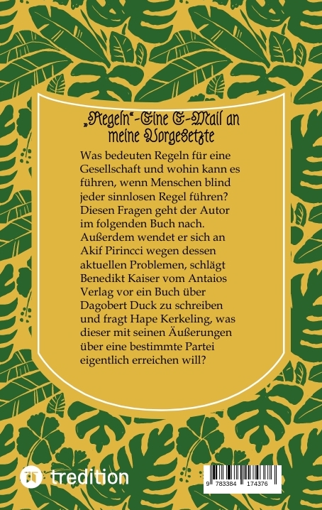 Rückseitencover „Regeln“-Eine E-Mail an meine Vorgesetzte
