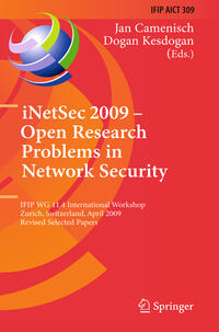Vorderes Coverbild iNetSec 2009 - Open Research Problems in Network Security