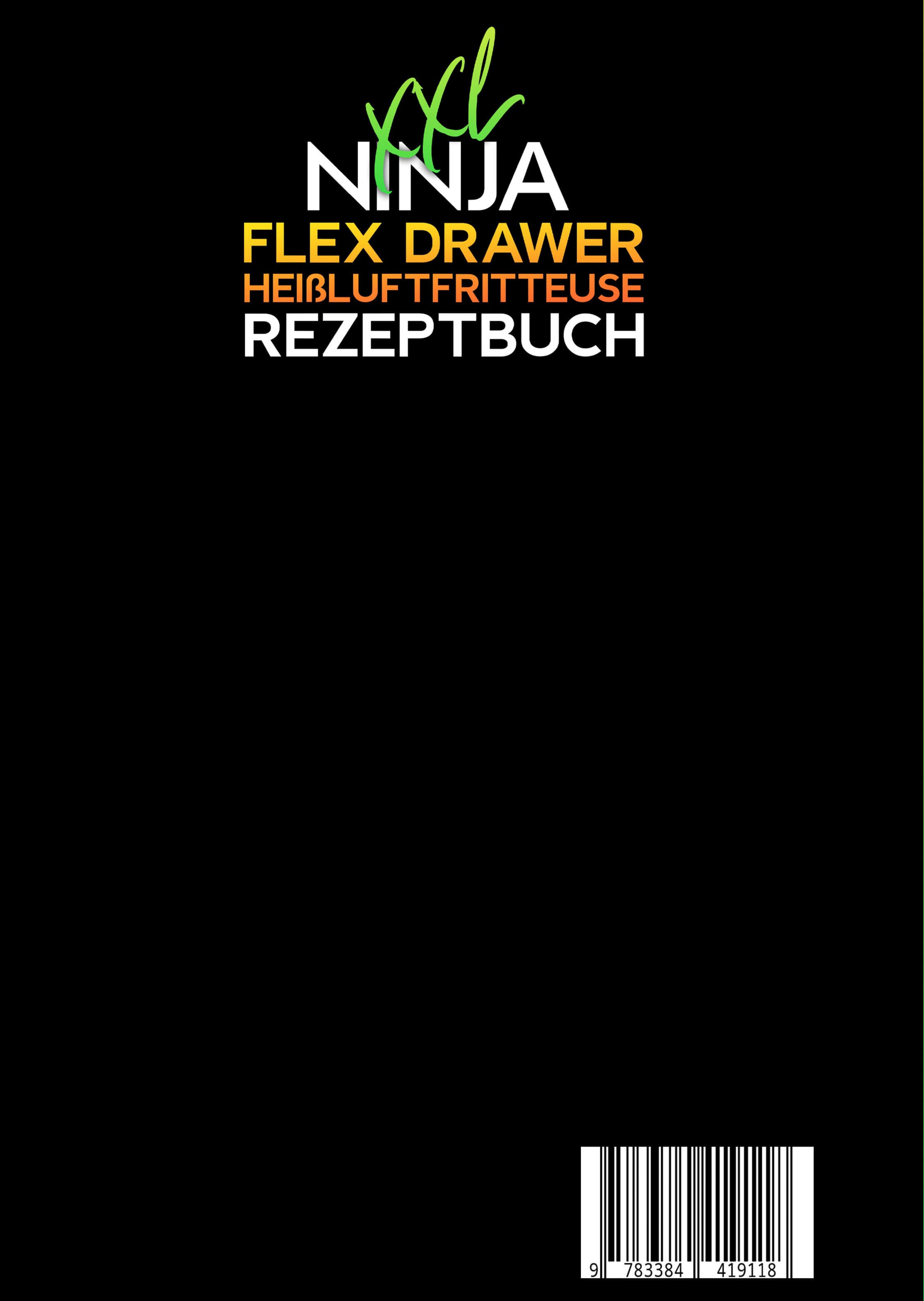 Rückseitencover XXL Ninja Flex Drawer Heißluftfritteuse Rezeptbuch