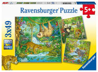 Vorderes Coverbild Kinderpuzzle 3x49 Teile - Im Urwald