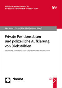 Vorderes Coverbild Private Positionsdaten und polizeiliche Aufklärung von Diebstählen