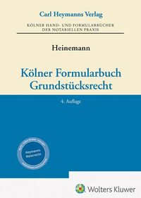 Vorderes Coverbild Kölner Formularbuch Grundstücksrecht