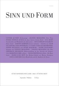 Vorderes Coverbild Sinn und Form 5/2023