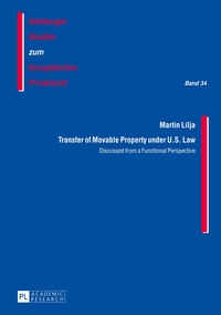 Vorderes Coverbild Transfer of Movable Property under U.S. Law