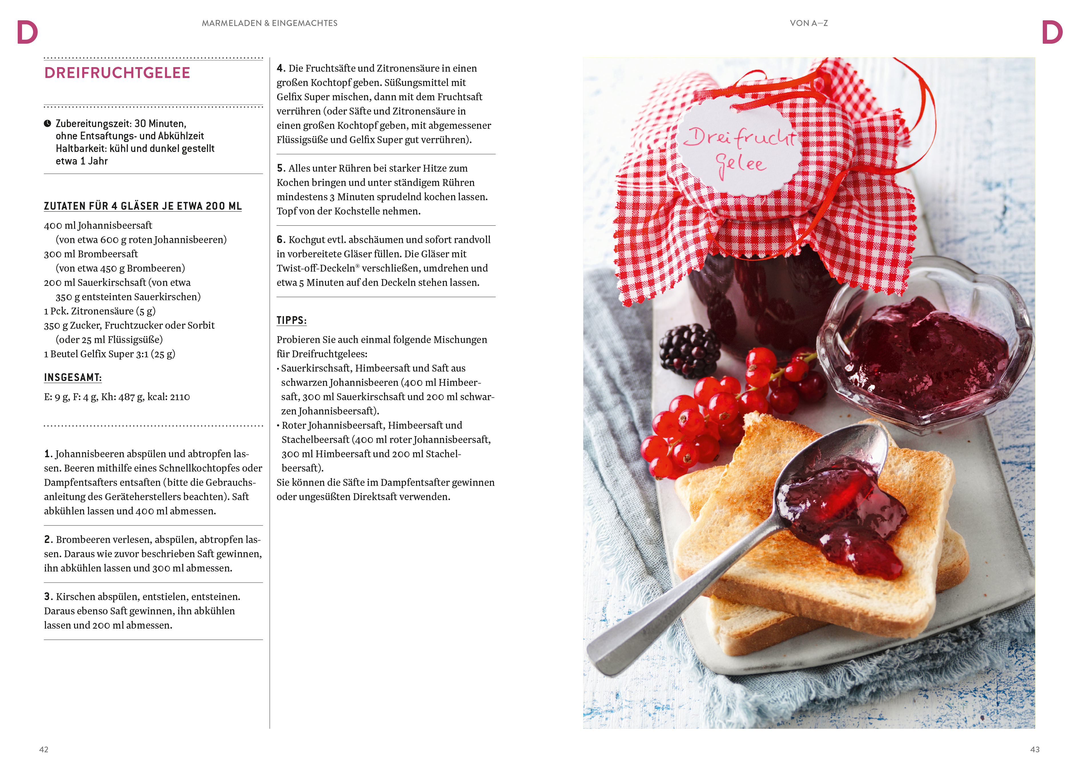 Beispielinhalt (Bild) Marmeladen & Eingemachtes von A–Z