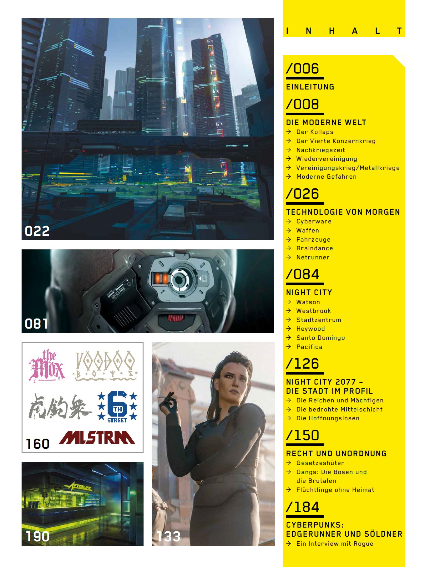Beispielinhalt (Bild) Die Welt von Cyberpunk 2077
