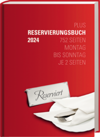 Vorderes Coverbild Reservierungsbuch "Plus" 2024