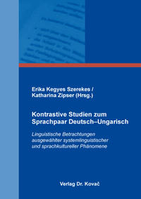 Vorderes Coverbild Kontrastive Studien zum Sprachpaar Deutsch–Ungarisch