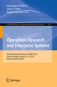 Vorderes Coverbild Operations Research and Enterprise Systems