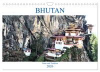 Vorderes Coverbild Bhutan - Natur und Tradition (Wandkalender 2026 DIN A4 quer), CALVENDO Monatskalender