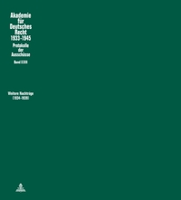 Vorderes Coverbild Weitere Nachträge (1934 – 1939)