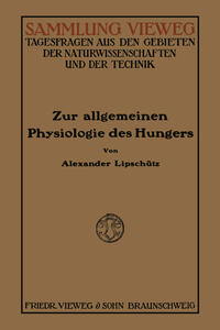 Vorderes Coverbild Zur Allgemeinen Physiologie des Hungers