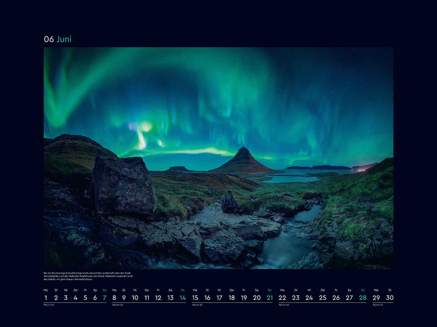 Beispielinhalt (Bild) Polarlichter - KUNTH Wandkalender 2026