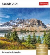 Vorderes Coverbild Kanada Sehnsuchtskalender 2025 - Wochenkalender mit 53 Postkarten