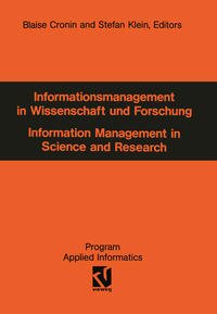 Vorderes Coverbild Informationsmanagement in Wissenschaft und Forschung