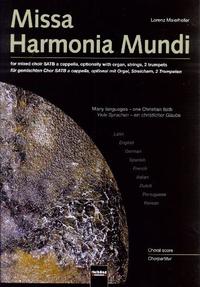 Vorderes Coverbild Missa Harmonia Mundi. Chorpartitur mit Orgel