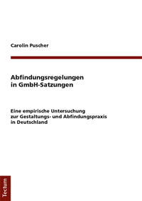 Vorderes Coverbild Abfindungsregelungen in GmbH-Satzungen