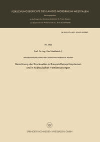 Vorderes Coverbild Berechnung der Druckwellen in Brennstoffeinspritzsystemen und in hydraulischen Ventilsteuerungen