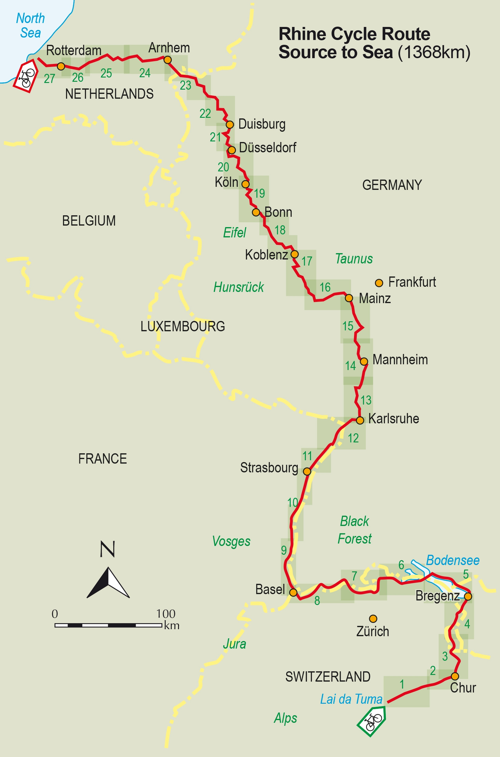 Beispielinhalt (Bild) The Rhine Cycle Route