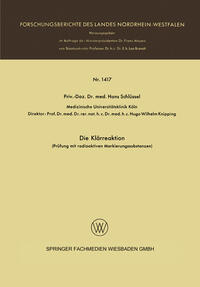 Vorderes Coverbild Die Klärreaktion