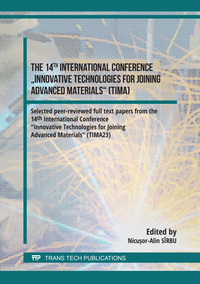 Vorderes Coverbild The 14th International Conference "Innovative Technologies for Joining Advanced Materials" (TIMA)