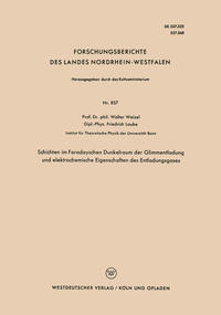 Vorderes Coverbild Schichten im Faradayschen Dunkelraum der Glimmentladung und elektrochemische Eigenschaften des Entladungsgases