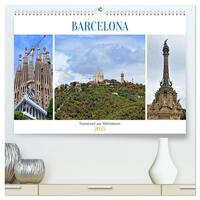 Vorderes Coverbild BARCELONA, Traumziel am Mittelmeer (hochwertiger Premium Wandkalender 2025 DIN A2 quer), Kunstdruck in Hochglanz