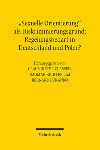 Vorderes Coverbild "Sexuelle Orientierung" als Diskriminierungsgrund: Regelungsbedarf in Deutschland und Polen?