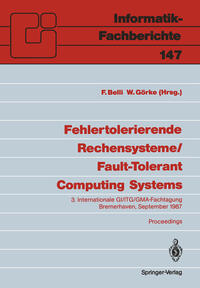 Vorderes Coverbild Fehlertolerierende Rechensysteme / Fault-Tolerant Computing Systems