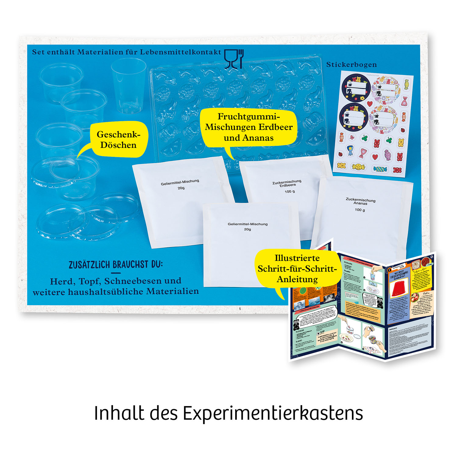 Beispielinhalt (Bild) Fun Science Fruchtgummi-Labor