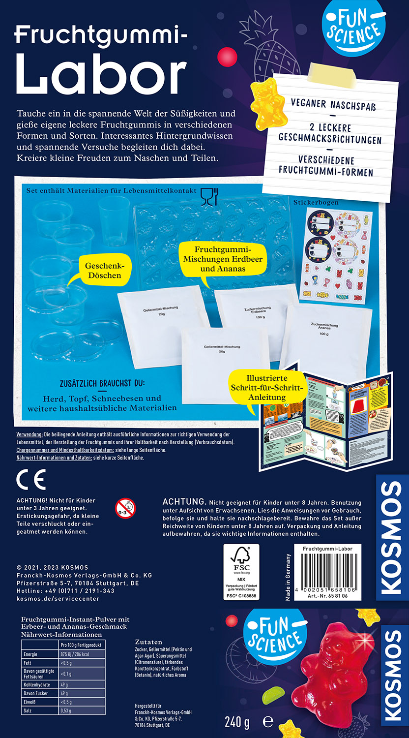 Rückseitencover Fun Science Fruchtgummi-Labor
