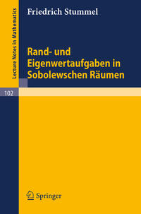 Vorderes Coverbild Rand- und Eigenwertaufgaben in Sobolewschen Räumen
