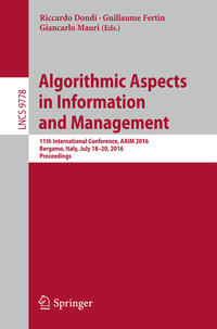 Vorderes Coverbild Algorithmic Aspects in Information and Management