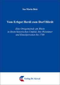 Vorderes Coverbild Vom Erbgut Herdi zum Dorf Hördt