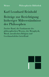 Vorderes Coverbild Beiträge zur Berichtigung bisheriger Mißverständnisse der Philosophen. Zweiter Band