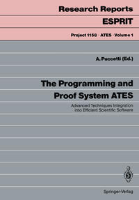 Vorderes Coverbild The Programming and Proof System ATES