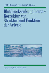 Vorderes Coverbild Blutdrucksenkung heute — Korrektur von Struktur und Funktion der Arterie